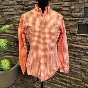Ralph Lauren Orange Gingham Check Shirt